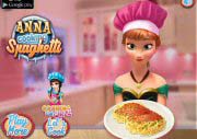 Anna Cooking Spaghetti